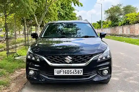 Baleno Black  2024 petrol automatic interior and exterior view - Self Drive Car Rental in New Delhi by Aadhya Self Drive